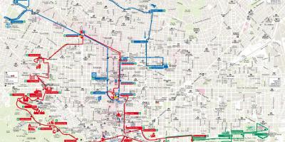 برشلونة حافلة turistic خط أحمر خريطة