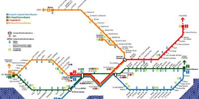 برشلونة خريطة القطار من المطار