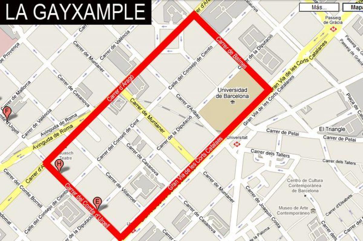 خريطة gayxample برشلونة
