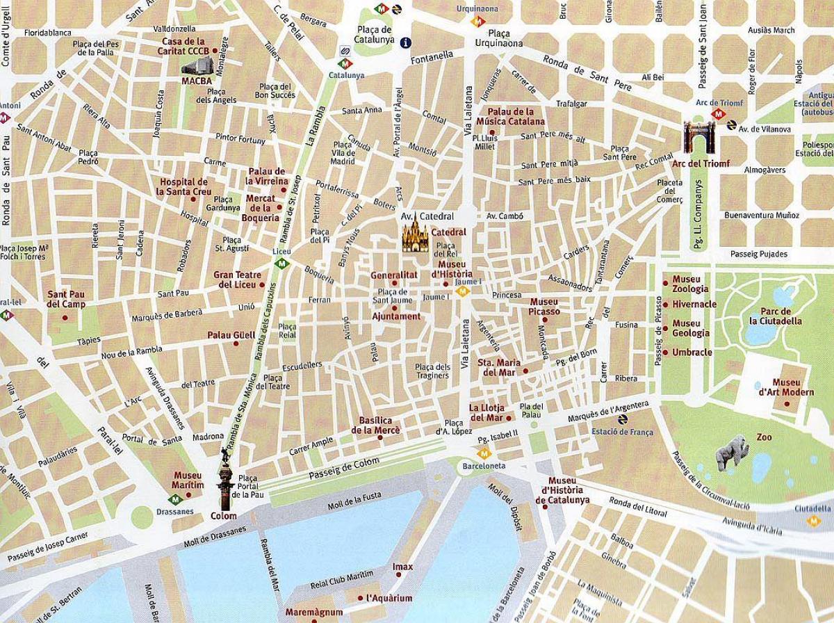 خريطة برشلونة البلدة القديمة