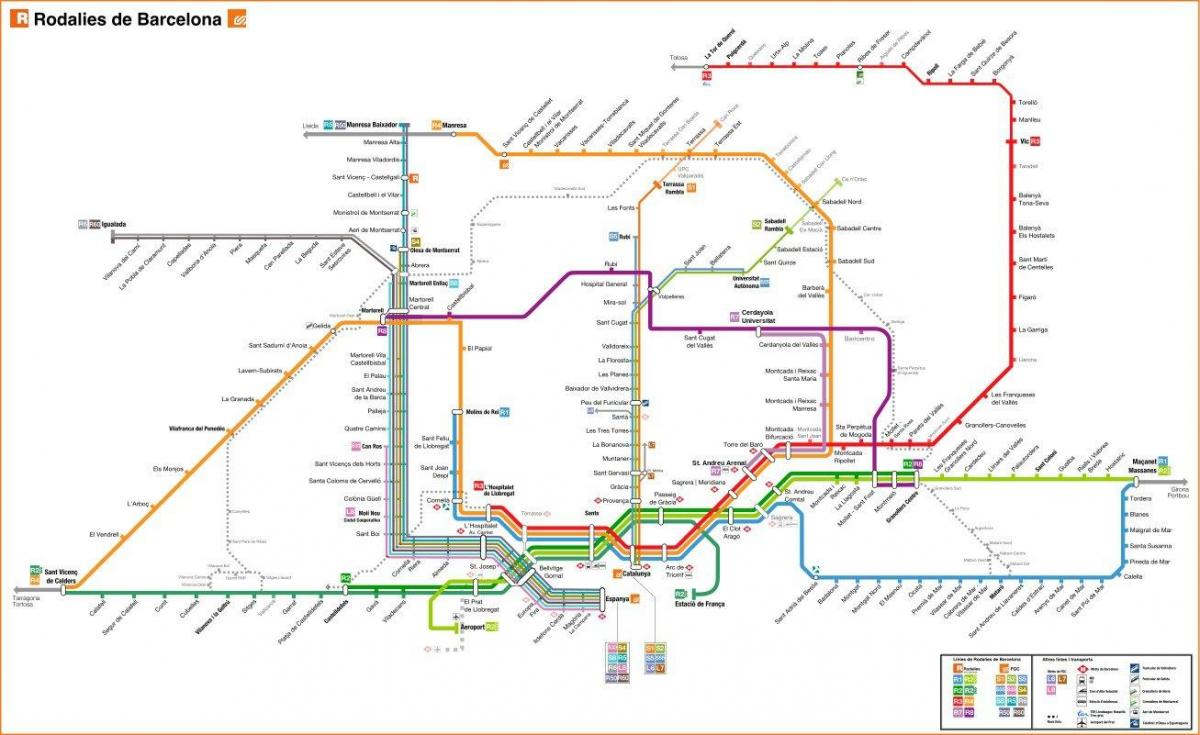 برشلونة خريطة محطة القطار