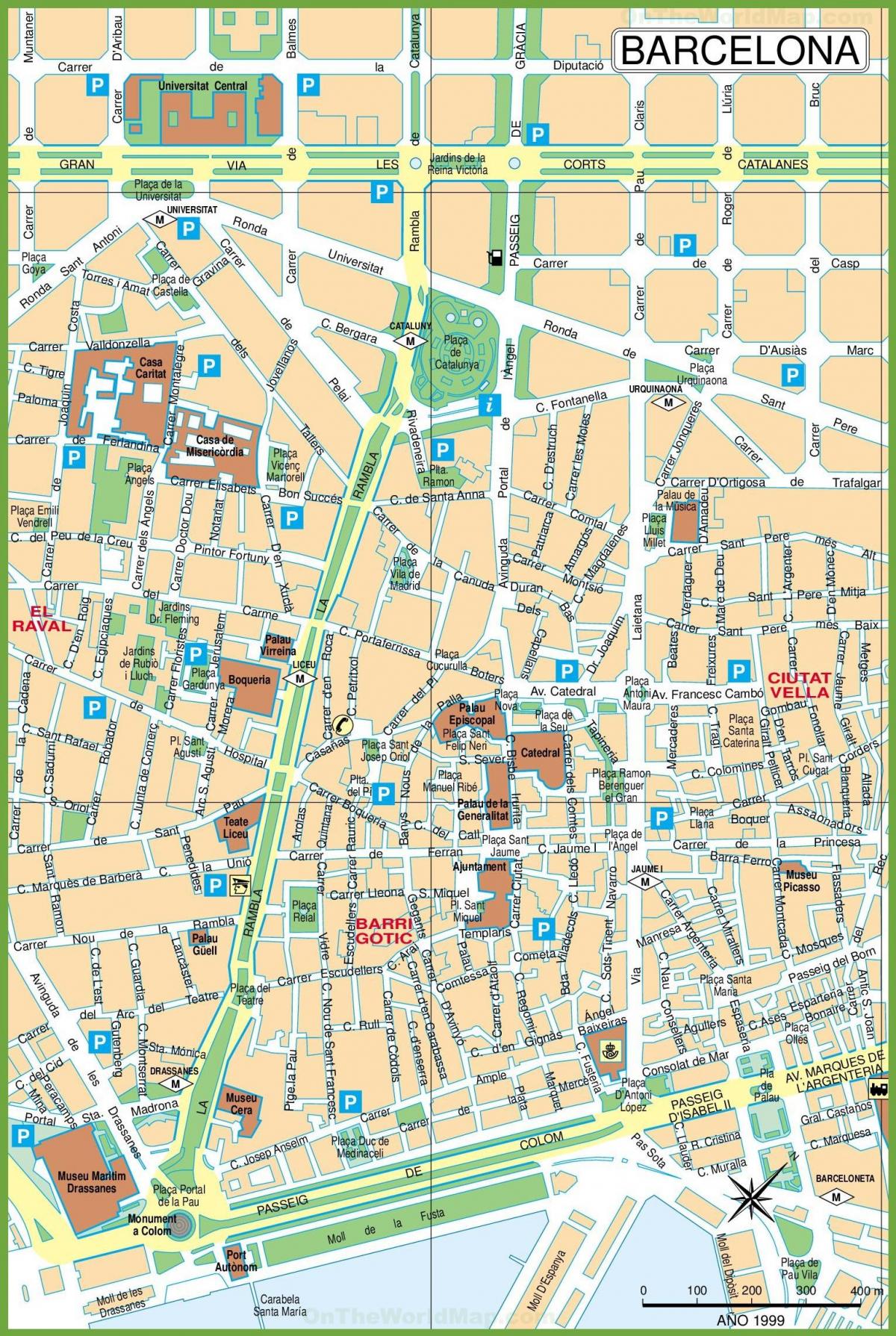 برشلونة مركز الخريطة