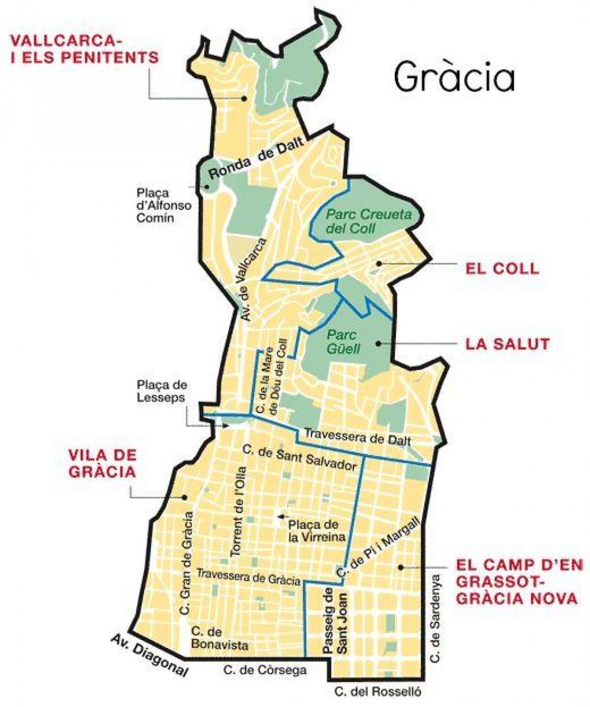 خريطة غراسيا في برشلونة