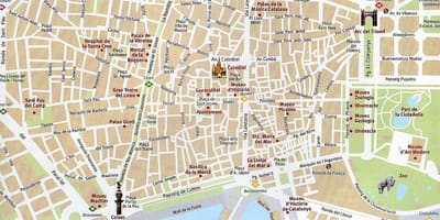 خريطة برشلونة البلدة القديمة