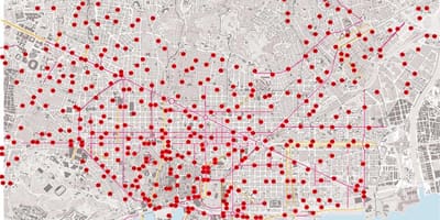 Bicing خريطة برشلونة
