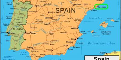 خريطة اسبانيا و برشلونة