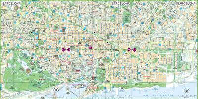 برشلونة خريطة المدينة السياحية