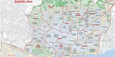 خريطة المناطق في برشلونة