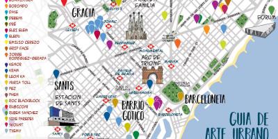 برشلونة فن الشارع خريطة