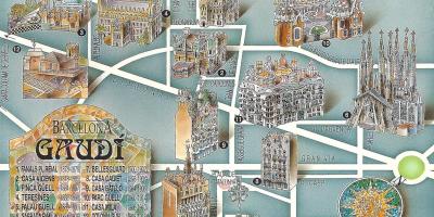غاودي خريطة برشلونة
